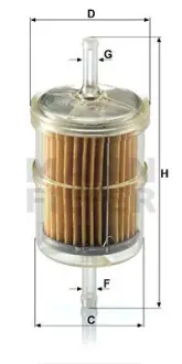 Фільтр паливний CITROEN C15 E1.4 VD K1H(TU3A) WK4312(10) -FILTER MANN WK4312(10)