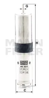 Паливний фільтр WK 5015 MANN WK5015z