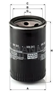 Паливний фільтр AGRO WK 941 (10) MANN WK941(10)