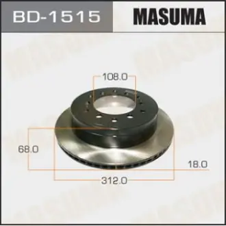 Диск гальмівний задній (кратно 2) Lexus GX460 (09-)/ Toyota Land Cruiser Prado (09-) (BD-1515) MASUMA BD1515