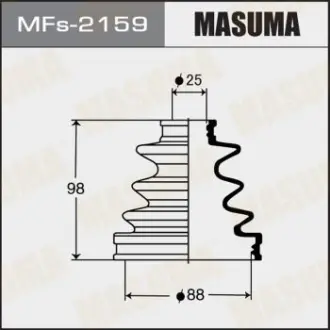 Пильовик ШРКШ зовнішнього (силікон) Toyota Camry (01-05), Prius (09-15) (MFs-2159) MASUMA MFs2159