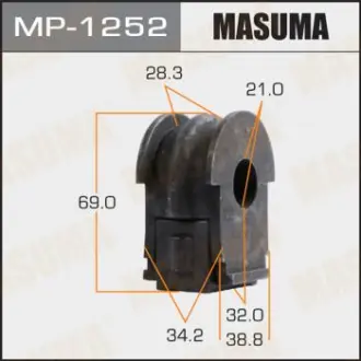 Втулка стабілізатора переднього (Кратно 2) Nissan Qashqai (13-17) (MP-1252) MASUMA MP1252