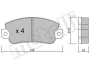 Комплект гальмівних колодок з 4 шт. дисків METELLI Metelli 22-0033-0 (фото 1)