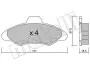 Комплект гальмівних колодок (дискових) Metelli 22-0071-0 (фото 1)