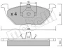 Тормозные колодки (передние) Audi A3/Seat Toledo 96-04/Skoda Octavia 96-07/VW Golf 97-05/Polo 02- Metelli 22-0211-0 (фото 1)