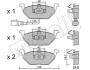 Колодки гальмівні (передні) Audi A3/Skoda Octavia 96-13/Fabia 99-/VW Caddy/Golf 96-15 (+датчик) Metelli 22-0211-2 (фото 1)