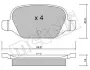 Комплект гальмівних колодок (дискових) Metelli 22-0324-0 (фото 1)