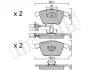 Колодки гальмівні (передні) Audi A4 03-09/A6/A8 03-11/Seat Exeo 08-13 (+датчики) Metelli 22-0549-1 (фото 2)