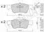 Комплект гальмівних колодок (дискових) Metelli 22-0568-1 (фото 2)