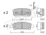 Тормозные колодки (задние) Mitsubishi Outlander/Lancer 03-/Jeep Compass/Patriot/Dodge Avenger 06- Metelli 22-0737-0 (фото 10)