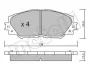 Колодки гальмівні (передні) Toyota Corolla 01-18/Auris 07-12/Rav4 III 05-/Yaris/Prius+ 12- Metelli 22-0747-0 (фото 1)