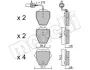 Колодки гальмівні (передні) Audi A4 97-01/A6 97-05/Phaeton 02-08 (+датчики) Metelli 22-0774-1 (фото 1)