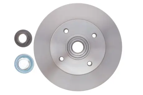 Диск гальмівний (задній) Citroen C3 09-/C4/Peugeot 307/207 04-/208 12- (249х9)(повний)(з підшипником) Metelli 23-0878