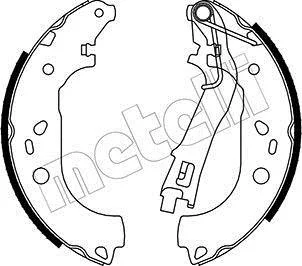 Колодки гальмівні (задні) Citroen Nemo/Fiat Fiorino/Qubo/Peugeot Bipper 08- (барабанні) (228.6x43) METELLI Metelli 53-0099