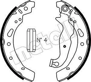 Колодки гальмівні (задні) Mazda 2 07-/Toyota Yaris 15- (барабанні) (200x32) METELLI Metelli 53-0148