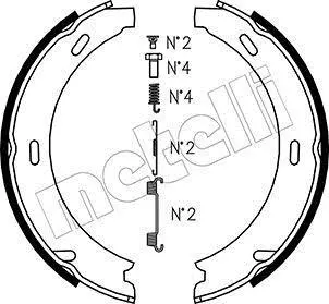 Колодки ручника MB 190 (W201)/C-class (W202/W203)/E-class (W124/W210) 82-07 (164x20) METELLI Metelli 53-0233K (фото 1)