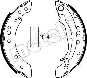 Колодки гальмівні (задні) Smart ForFour 04-06/Mitsubishi Colt 04-12 (барабанні) (203.2x39) METELLI Metelli 53-0266