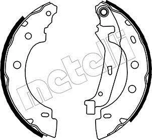 Колодки гальмівні (задні) Renault Kangoo 97-/Nissan Kubistar 03- (барабанні) (203.2x39) (Bendix) METELLI Metelli 53-0355