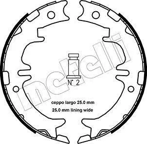 Колодки ручника Lexus GS/IS/LS/RX/SC 93-15/Toyota Highlander/Rav4 94-07/Mitsubishi Pajero III 08- (190x45) METELLI Metelli 53-0439 (фото 1)