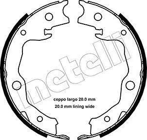 Колодки ручника Nissan X-Trail 07-/Qashqai 07-/Toyota Rav 4 III 05- (172x32) METELLI Metelli 53-0450 (фото 1)
