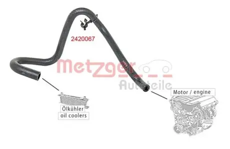 Патрубок системи охолодження гумовий METZGER 2420067