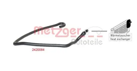 Патрубок системи охолодження гумовий METZGER 2420084