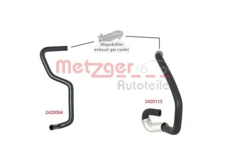 Патрубок системи охолодження гумовий METZGER 2420113