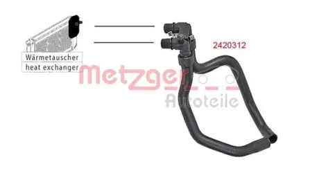 Патрубок системи охолодження гумовий METZGER 2420312