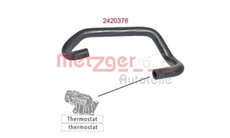 Патрубок системи охолодження гумовий METZGER 2420376