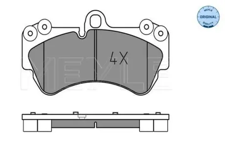 Колодки гальмівні (передні) Porsche Cayenne/VW Touareg 02-10 (Brembo) (190.2.x99.1x16.1) MEYLE 025 236 9217