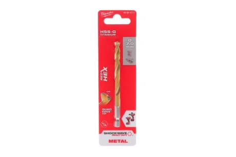 Свердло HSS-Co Ø7 мм х 109мм Shockwave HSS-G TiN Red Hex MILWAUKEE 48894717