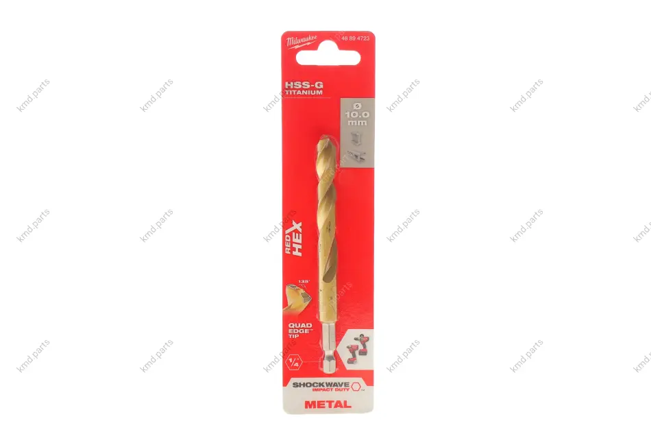 Свердло HSS-Tin Ø610 мм х 120мм Shockwave HSS-G TiN Red Hex MILWAUKEE 48894723 (фото 1)