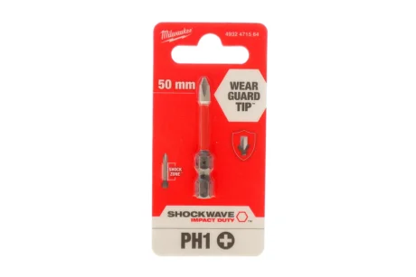 Біта SHOCKWAVE 1/4" PH1 x 50mm MILWAUKEE 4932471564