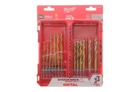 Набір свердл RedHEX HSS-G TiN Ø2-10 мм 19 од. MILWAUKEE 4932493866