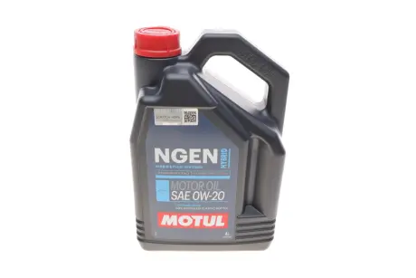 Олива 0W20 NGEN Hybrid (4L) (107142) API SP/ ILSAC GF-6b/ILSAC GF-6a MOTUL 333107