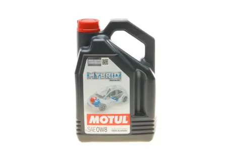 Олія 0W8 NGEN Hybrid (4L) (107155) (SAE J 300/ASTM D1298/ASTM D445/D4741/D2270). MOTUL 333407