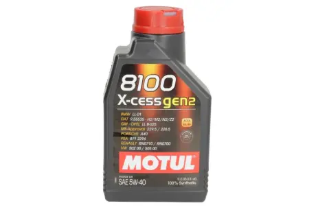 Олива моторна 8100 X-cess Gen2 5W-40, 1 л 368201GEN2 MOTUL 368201