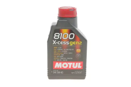 Олива моторна Motul 8100 X-cess Gen2 5W-40, 1л. Motul MOTUL 368201GEN2