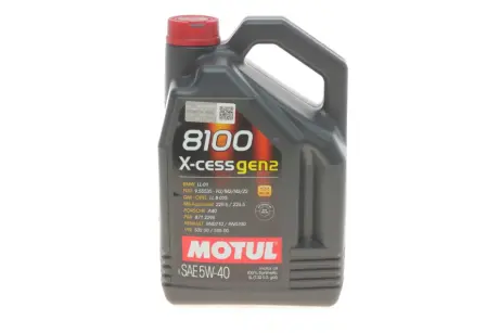 Олива 5W40 X-cess 8100 Gen2 (5L) Motul MOTUL 368206GEN2