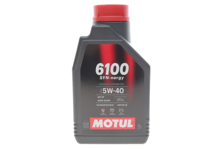 Олія моторна 6100 SYN-NERGY SAE 5W40 (1L) Motul MOTUL 368411