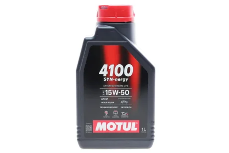 Олива 15W50 4100 Syn-nergy (1L) (API SP) (ACEA A3/B4) (113161) MOTUL 386301