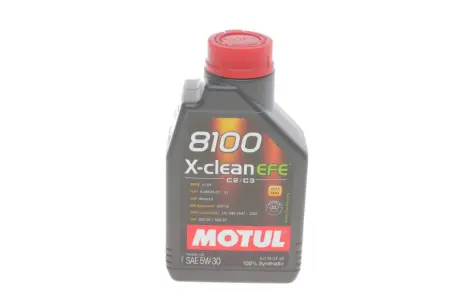 Олива 5W30 X-clean EFE 8100 (1L) (LL-04/9.55535-S1/S3/GM DEXOS2/MB 229.52) MOTUL 814001
