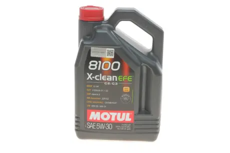 Олива 5W30 X-clean EFE 8100 (4L) (109171) (LL-04/9.55535-S1/S3/GM DEXOS2/MB 229.52) MOTUL 814007