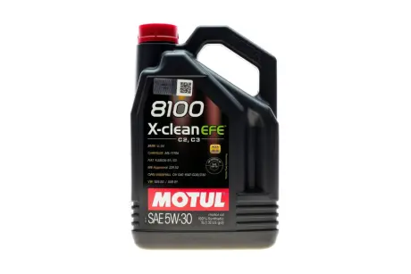 Олива 5W30 X-clean EFE 8100 (5L) (107206) (LL-04/9.55535-S1/S3/GM DEXOS2/MB 229.52) MOTUL 814051