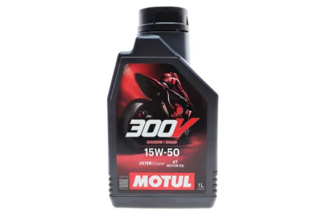 Олива моторна Motul 300V 4T Factory Line Road Racing 15W-50, 1л. Motul MOTUL 836211