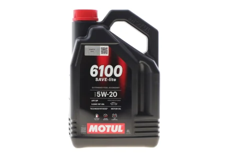 Олива 5W20 6100 Save-lite (4L) (API PERFORMANCE SP/ILSAC GF-6A) (113139) MOTUL 842150