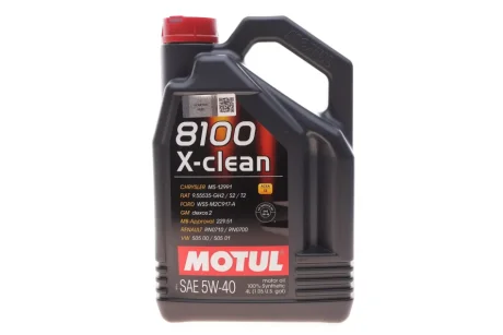 Олива моторна 8100 X-CLEAN 5W40, 4л Motul MOTUL 843450