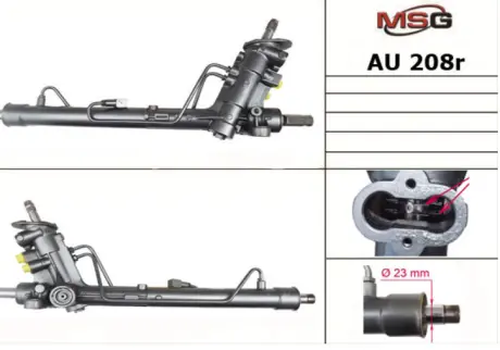 Рульова рейка з ГУР відновлена VW Polo 02-09, Audi A2 00-05, Skoda Fabia I 99-07 MSG AU208R