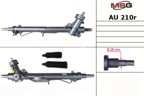 Рульова рейка з ГУР відновлена VW Passat B5 96-05, Skoda Superb 01-08 MSG AU210R