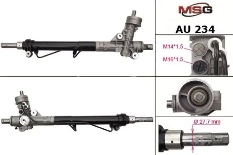 Рульова рейка з ГУР нова Audi A4 04-08, Audi A4 00-06 MSG AU234